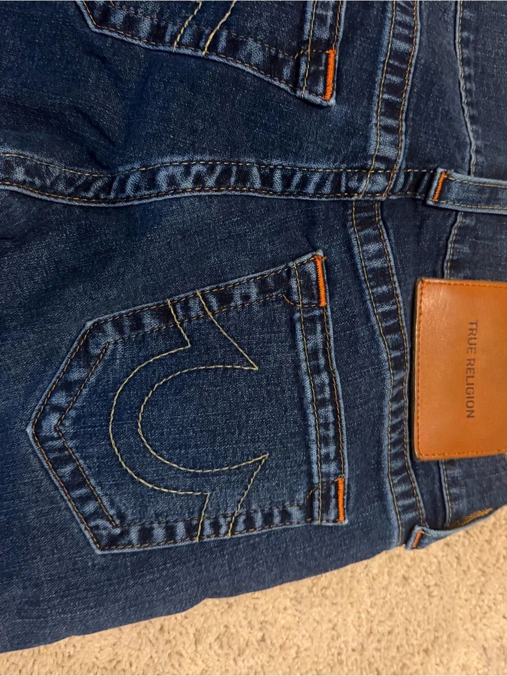 True Religion Men’s Dark Wash Skinny Jeans